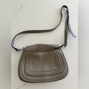 Marc Jacobs Pebbled Leather Crossbody in Taupe Gray
